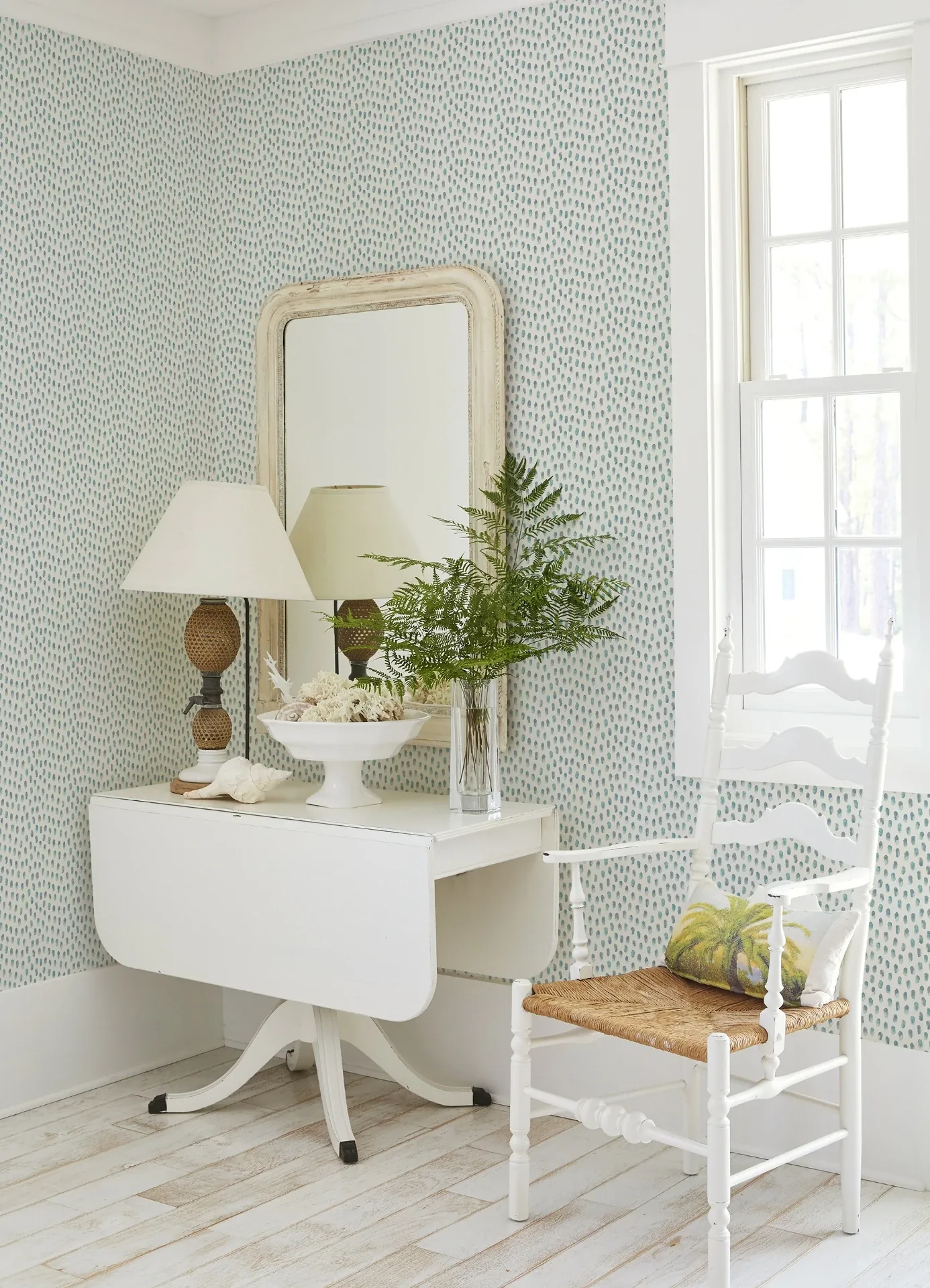 Brewster Home Fashions Sand Drips Aqua Painted Dots Wallpaper - SKU 4071-71061