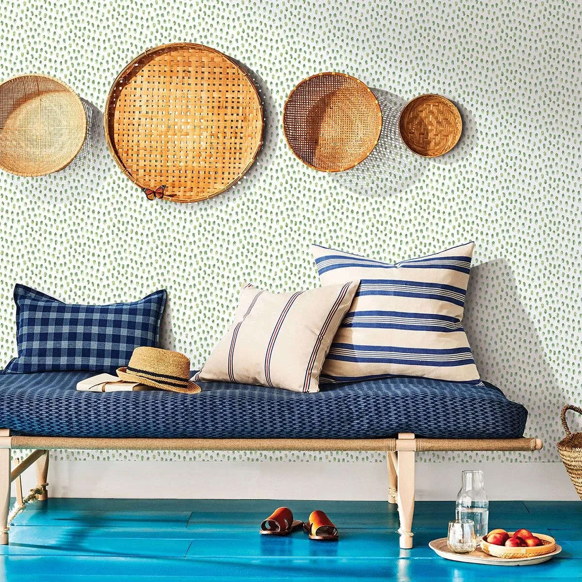 Brewster Home Fashions Sand Green Painted Dots Wallpaper | Wallpaper Twins Brewster Home Fashions Sand Green Painted Dots Wallpaper - SKU 3120-13612