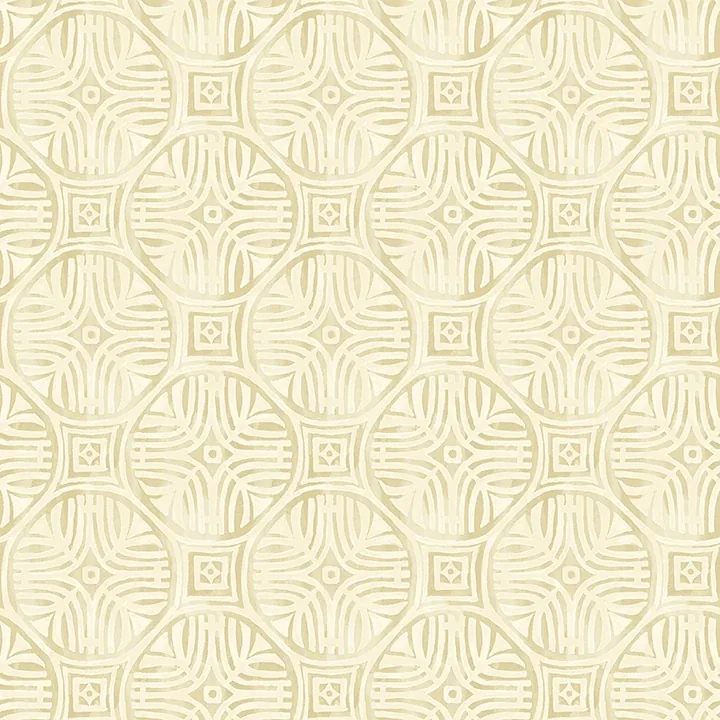 3125-72312 | Sandee Butter Medallion Wallpaper