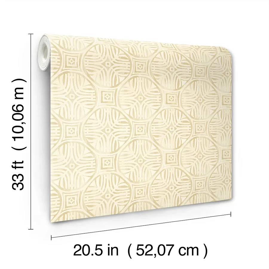 Brewster Home Fashions Sandee Butter Medallion Wallpaper | Wallpaper Twins Brewster Home Fashions Sandee Butter Medallion Wallpaper - SKU 3125-72312