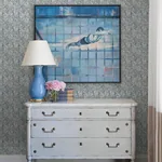 Brewster Home Fashions Sandee Navy Medallion Wallpaper - SKU 3125-72310