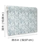 Brewster Home Fashions Sandee Navy Medallion Wallpaper - SKU 3125-72310