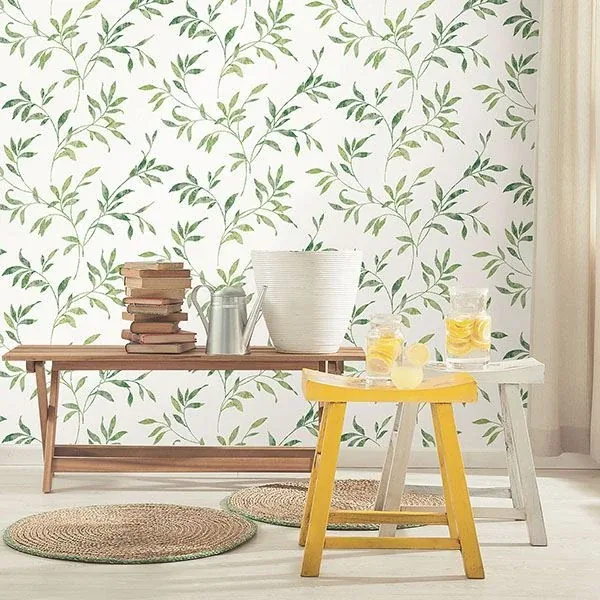 Brewster Home Fashions Sanibel Green Trail Wallpaper | Wallpaper Twins Brewster Home Fashions Sanibel Green Trail Wallpaper - SKU 3117-54517