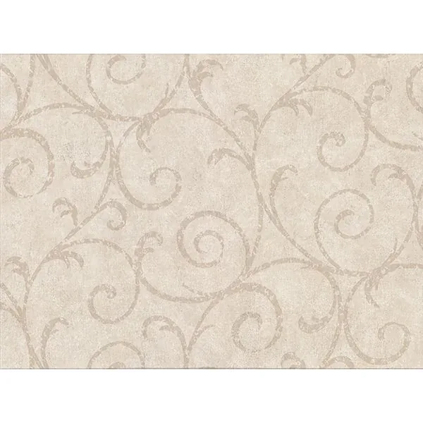 Brewster Home Fashions Sansa Beige Plaster Scroll Wallpaper - SKU 2830-2739