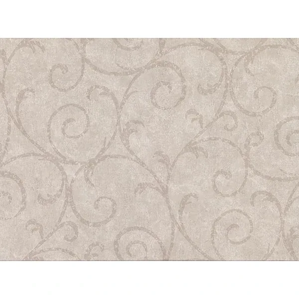 2830-2737 | Sansa Khaki Plaster Scroll Wallpaper