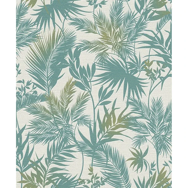 Brewster Home Fashions Saura Teal Frond Wallpaper - SKU 2980-704112