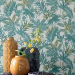 Brewster Home Fashions Saura Teal Frond Wallpaper | Wallpaper Twins Brewster Home Fashions Saura Teal Frond Wallpaper - SKU 2980-704112