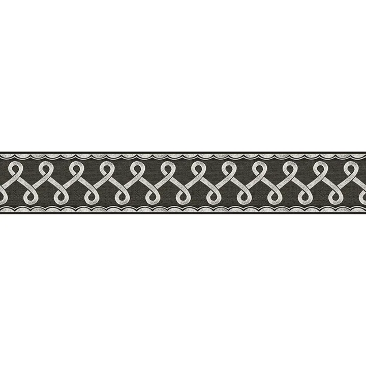 Brewster Home Fashions Scalloped Ribbon Black Trim Wall Border - SKU 4148-14504