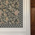 Brewster Home Fashions Scalloped Ribbon Black Trim Wall Border | Wallpaper Twins Brewster Home Fashions Scalloped Ribbon Black Trim Wall Border - SKU 4148-14504