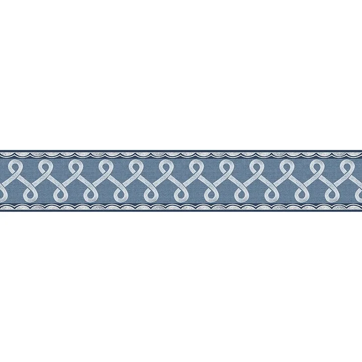 4148-14505 | Scalloped Ribbon Blue Trim Wall Border