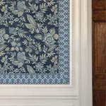 Brewster Home Fashions Scalloped Ribbon Blue Trim Wall Border | Wallpaper Twins Brewster Home Fashions Scalloped Ribbon Blue Trim Wall Border - SKU 4148-14505