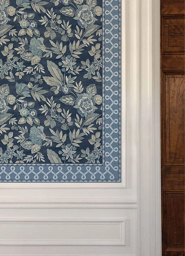 Brewster Home Fashions Scalloped Ribbon Blue Trim Wall Border | Wallpaper Twins Brewster Home Fashions Scalloped Ribbon Blue Trim Wall Border - SKU 4148-14505