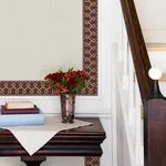 Brewster Home Fashions Scalloped Ribbon Red Trim Wall Border - SKU 4148-14506