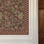 Brewster Home Fashions Scalloped Ribbon Red Trim Wall Border - SKU 4148-14506