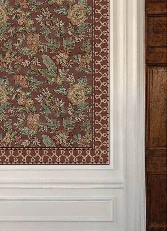 Brewster Home Fashions Scalloped Ribbon Red Trim Wall Border - SKU 4148-14506