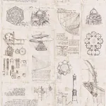 Brewster Home Fashions Schizzi Papiro Beige Sketch Wallpaper - SKU SR23031