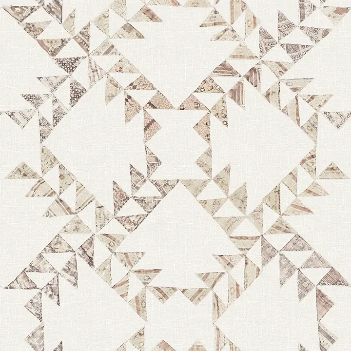 Brewster Home Fashions Scrap Quilt Brown Wallpaper - SKU 4142-72629