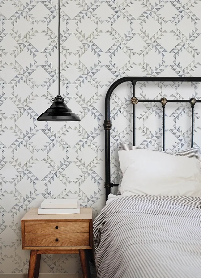 Brewster Home Fashions Scrap Quilt Denim Wallpaper - SKU 4142-72628