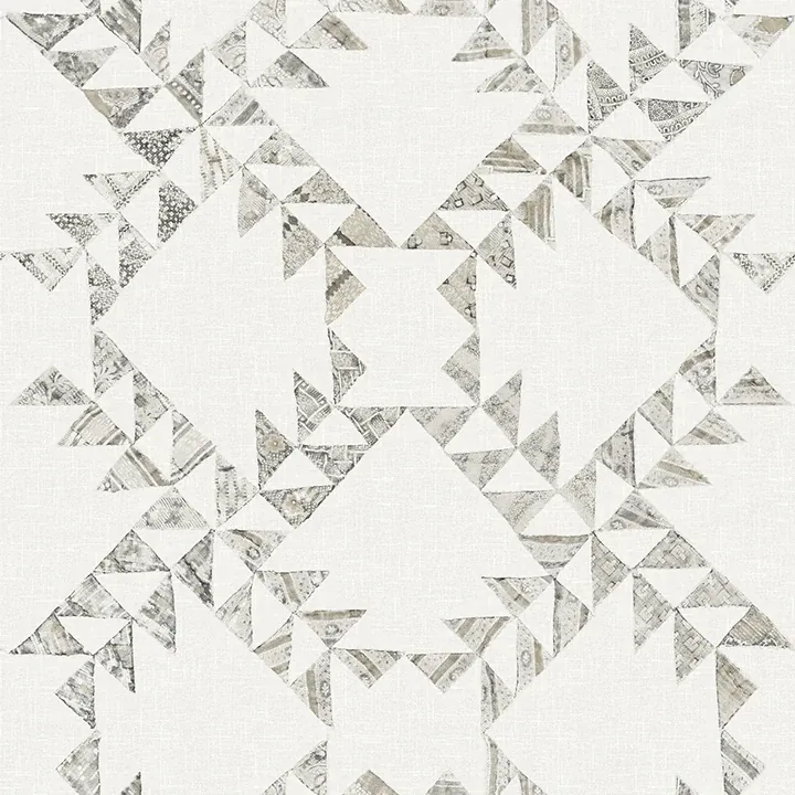 Brewster Home Fashions Scrap Quilt Grey Wallpaper - SKU 4142-72630