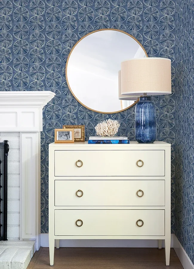 Brewster Home Fashions Sea Biscuit Blue Sand Dollar Wallpaper - SKU 4071-71025