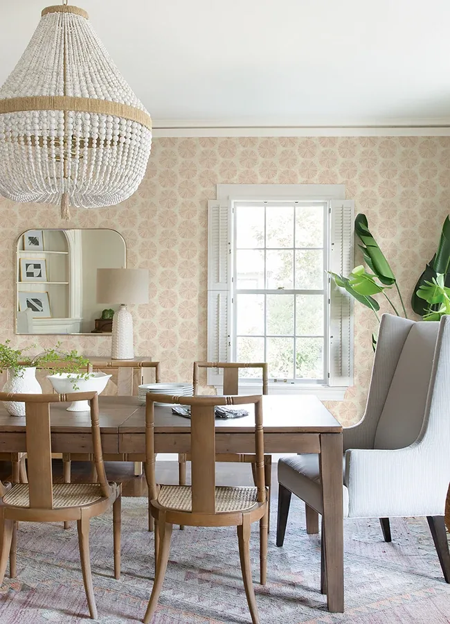 Brewster Home Fashions Sea Biscuit Peach Sand Dollar Wallpaper - SKU 4071-71026