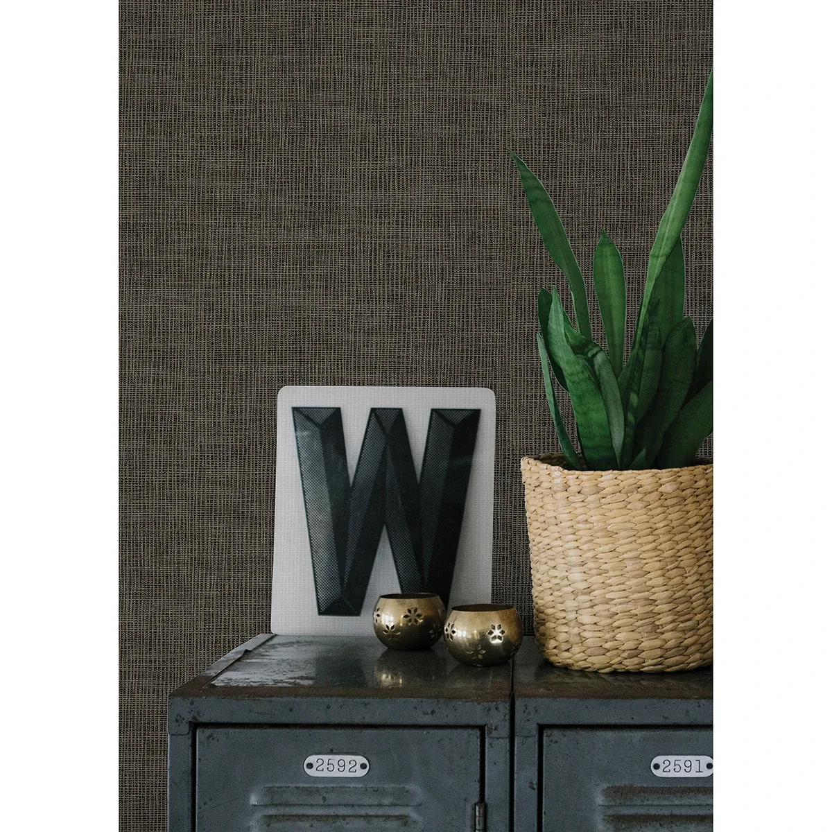 Brewster Home Fashions Seaton Black Linen Texture Wallpaper - SKU 4015-36976-8