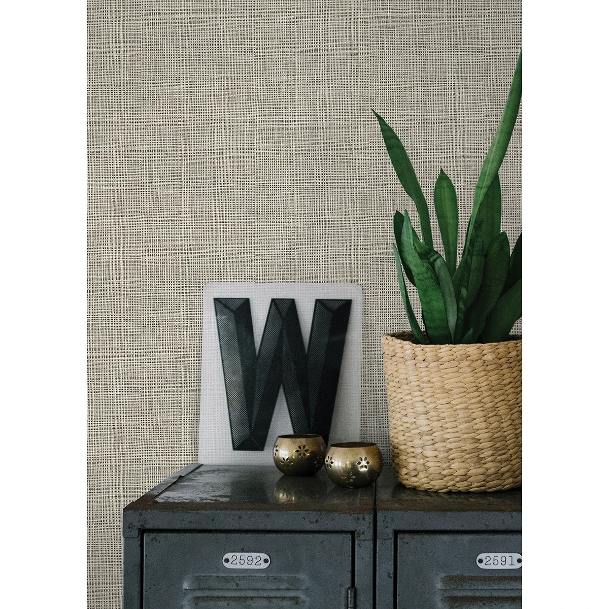 Brewster Home Fashions Seaton Wheat Linen Texture Wallpaper - SKU 4015-36976-7