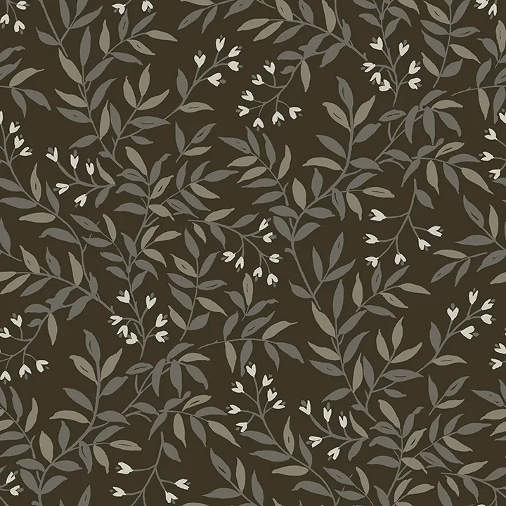 Brewster Home Fashions Senna Black Budding Vines Wallpaper - SKU 4134-72519