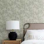 Brewster Home Fashions Senna Green Budding Vines Wallpaper | Wallpaper Twins Brewster Home Fashions Senna Green Budding Vines Wallpaper - SKU 4134-72523