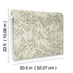 Brewster Home Fashions Senna Green Budding Vines Wallpaper | Wallpaper Twins Brewster Home Fashions Senna Green Budding Vines Wallpaper - SKU 4134-72523