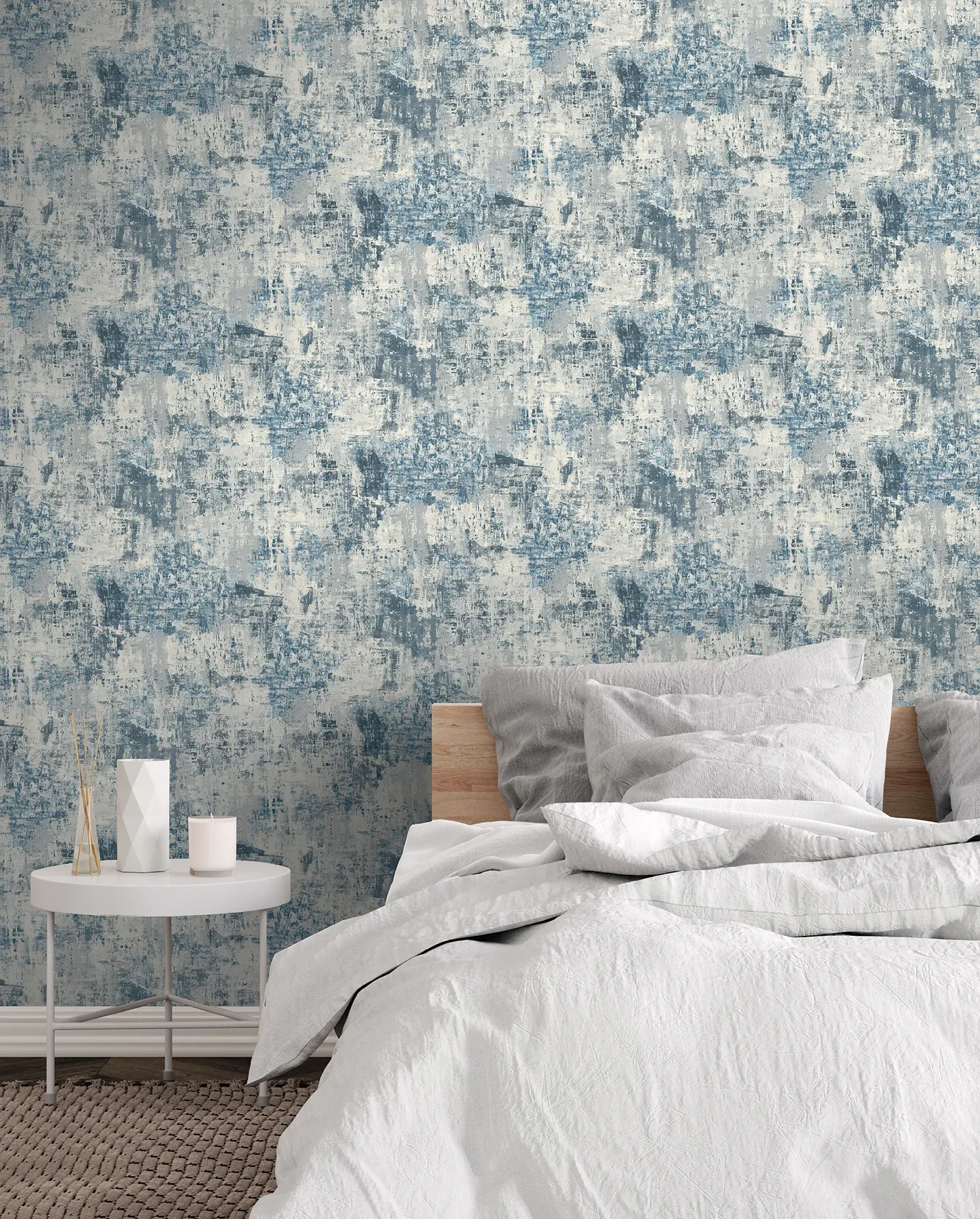 Brewster Home Fashions Sergio Blue Abstract Texture Wallpaper - SKU AH100192AH