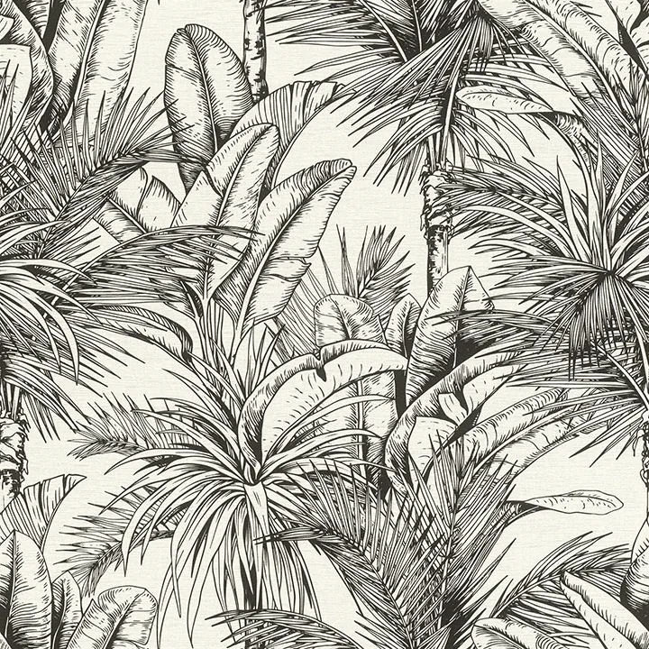 Brewster Home Fashions Serra White Palm Wallpaper - SKU 2980-478013