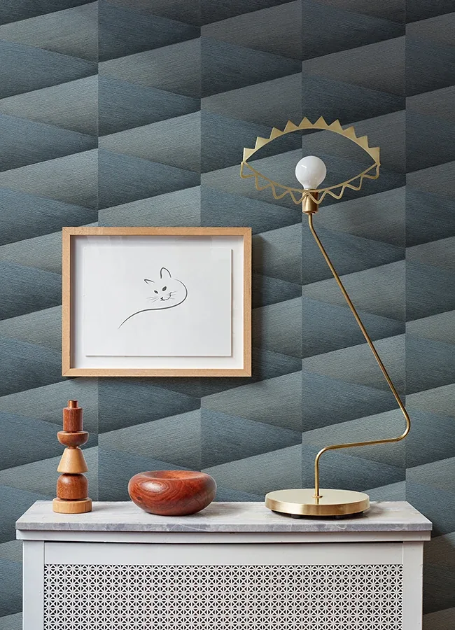 Brewster Home Fashions Shae Indigo Geo Wallpaper - SKU 4096-554656