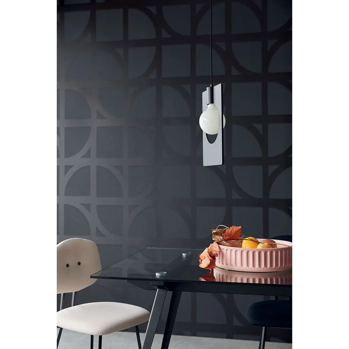 Brewster Home Fashions Shapes Black Curved Trellis Wallpaper - SKU 395806