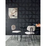 Brewster Home Fashions Shapes Black Curved Trellis Wallpaper - SKU 395806