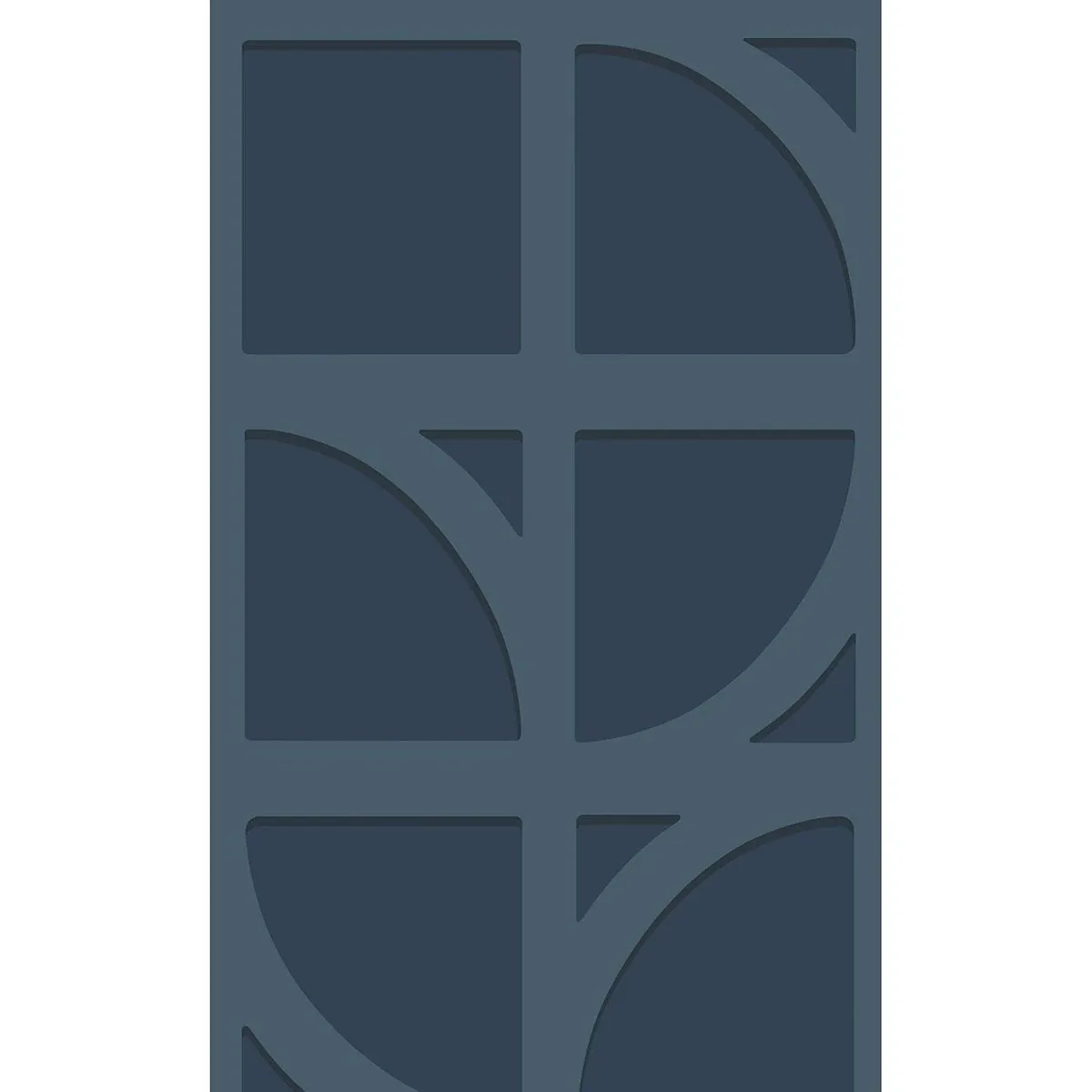 Brewster Home Fashions Shapes Dark Blue Curved Trellis Wallpaper - SKU 395805