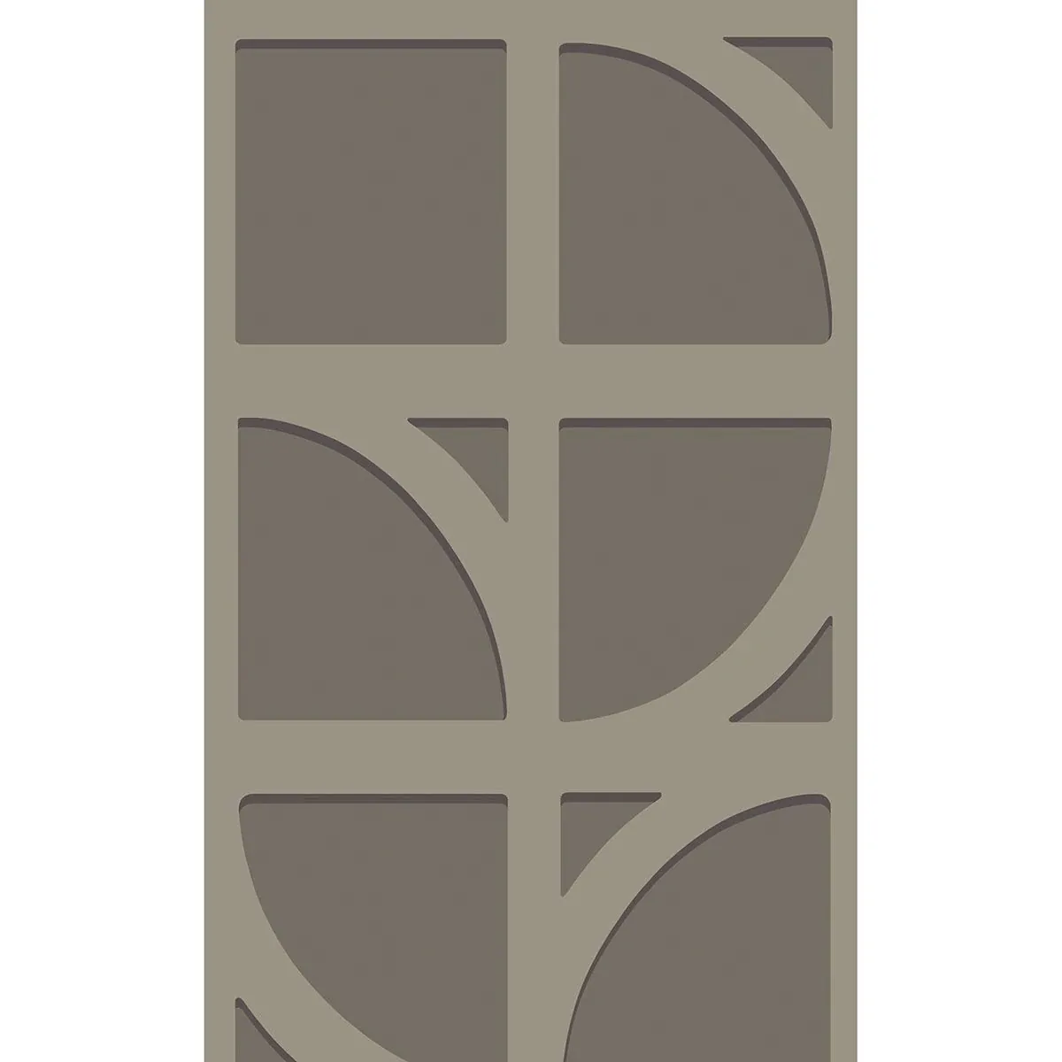 Brewster Home Fashions Shapes Dark Grey Curved Trellis Wallpaper - SKU 395804