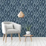 Brewster Home Fashions Shard Blue Geometric Wallpaper - SKU FD42608
