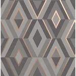 Brewster Home Fashions Shard Charcoal Geometric Wallpaper - SKU FD42607