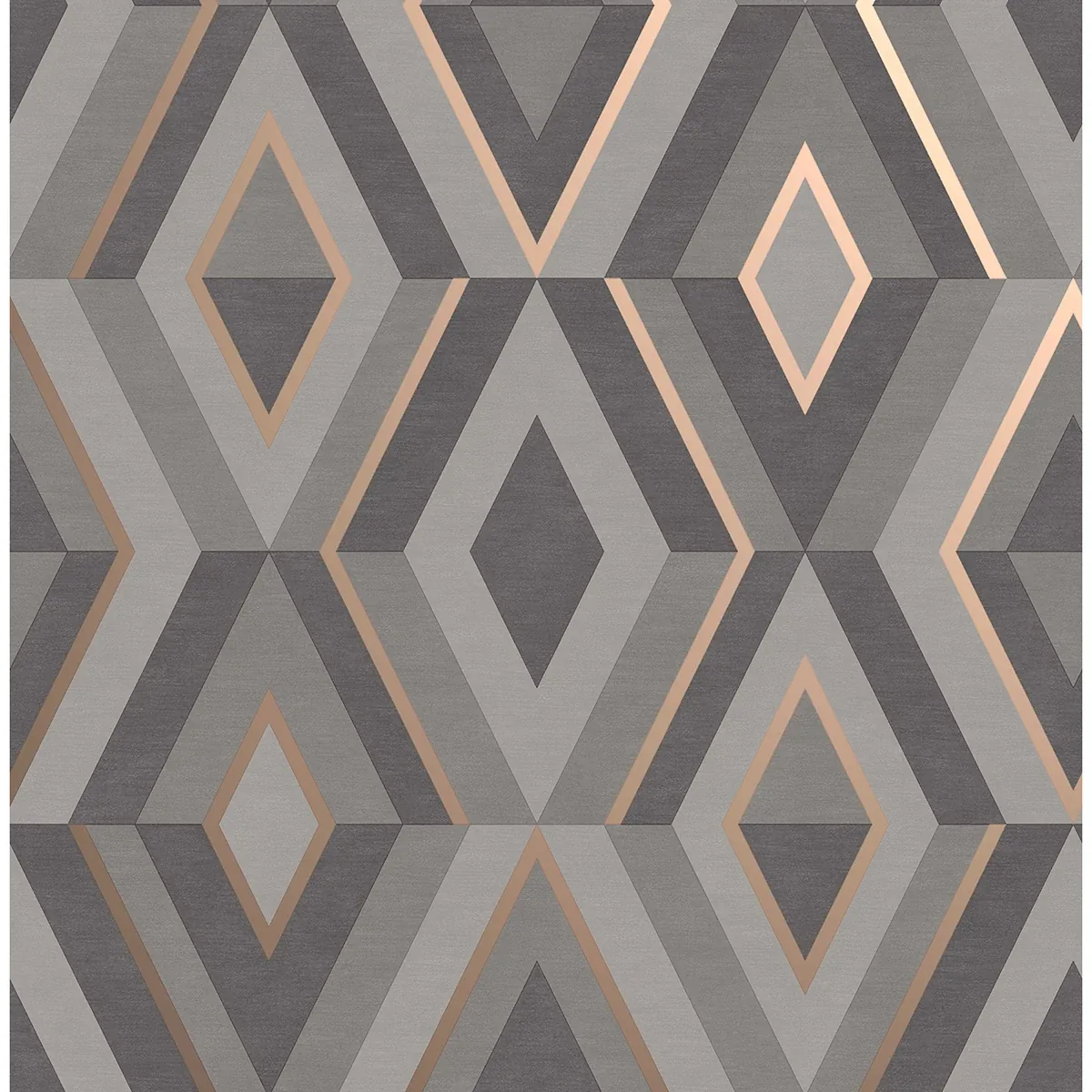 FD42607 | Shard Charcoal Geometric Wallpaper