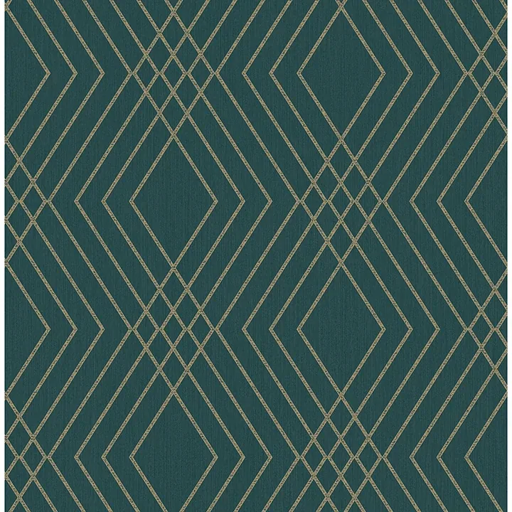 FD43613 | Shard Evergreen Trellis Wallpaper