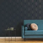 Brewster Home Fashions Shard Navy Trellis Wallpaper - SKU FD42605