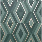 Brewster Home Fashions Shard Turquoise Geometric Wallpaper - SKU FD42609