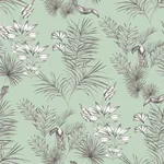 Brewster Home Fashions Shelly Mint Toucan Toile Wallpaper - SKU WLD53113W