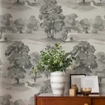 Brewster Home Fashions Sherwood Grey Glade Wallpaper - SKU 4164-M1831