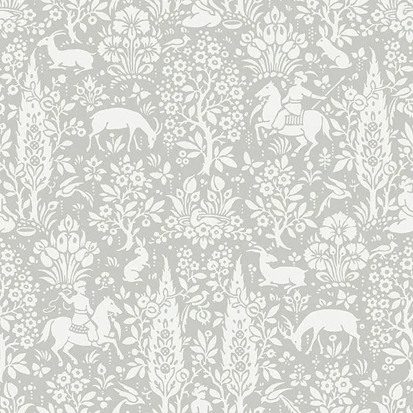 M1168 | Sherwood Light Grey Woodland Wallpaper