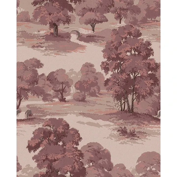 4164-M1828 | Sherwood Merlot Glade Wallpaper