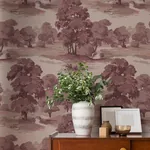 Brewster Home Fashions Sherwood Merlot Glade Wallpaper - SKU 4164-M1828