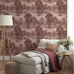 Brewster Home Fashions Sherwood Merlot Glade Wallpaper - SKU 4164-M1828