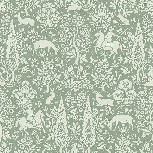 Brewster Home Fashions Sherwood Sage Woodland Wallpaper - SKU M1167